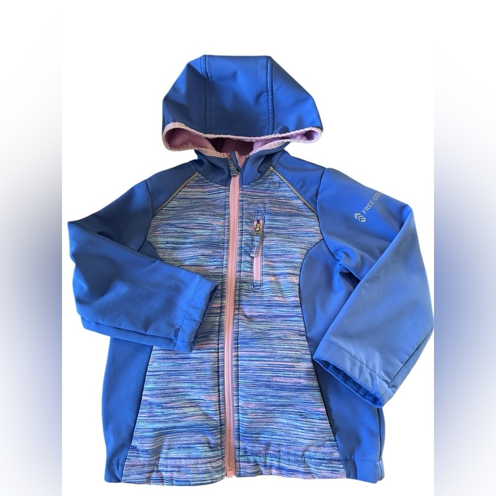 Free Country Girls Super Softshell Fleece Lined Jacket Blue Size 5/6